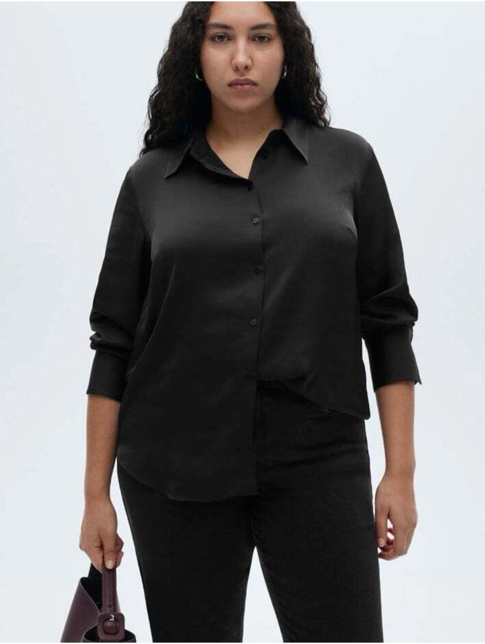 Women’s Mango satin blouse